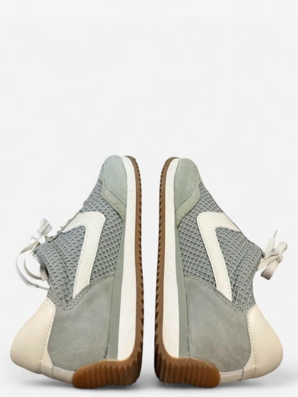 Dolce Vita Women’s Sage & Cream Suede Mesh Retro Runner Sneakers Size 8 - Picture 4 of 7